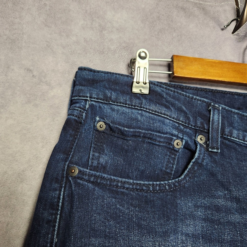 Levis 550 Relaxed Fit Tapered Leg Indigo Blue Jeans Mens 35x34 Stretch Blend - Picture 9 of 16